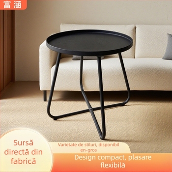 Masă rotundă de cafea din fier forjat, stil Nordic, sufragerie modernă