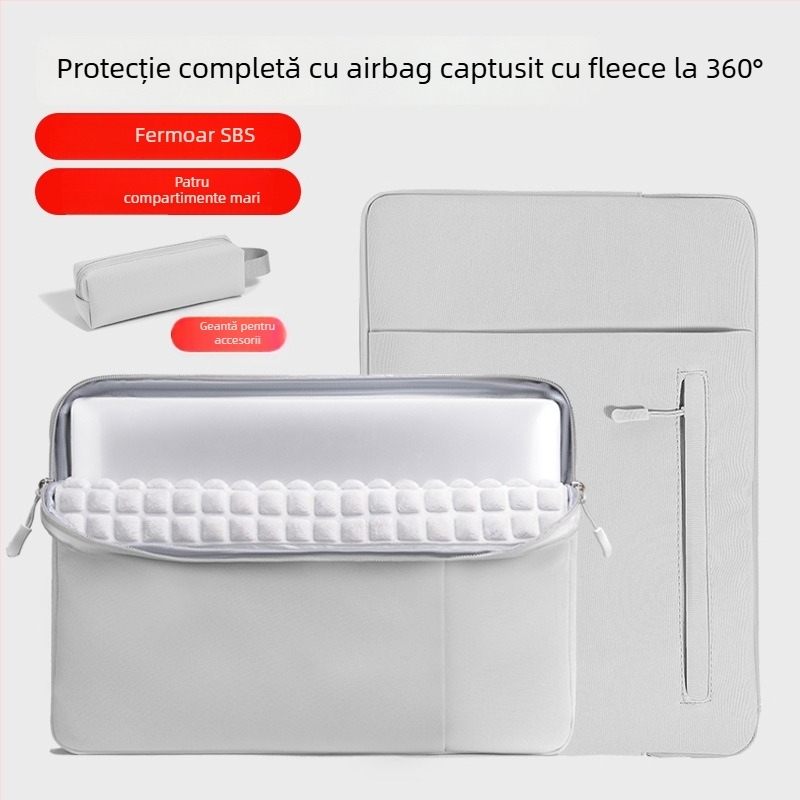Husă interioară pentru laptop și tabletă cu protecție, 14 inch