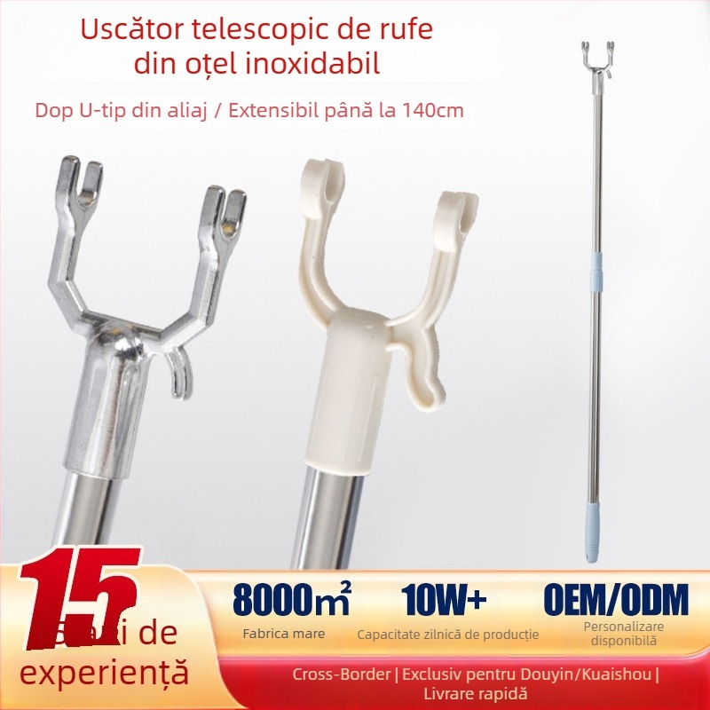 Cap de furcă pentru uscat haine din aliaj de aluminiu, durabil, cu gaură interioară de 19 mm, disponibil în mai multe culori