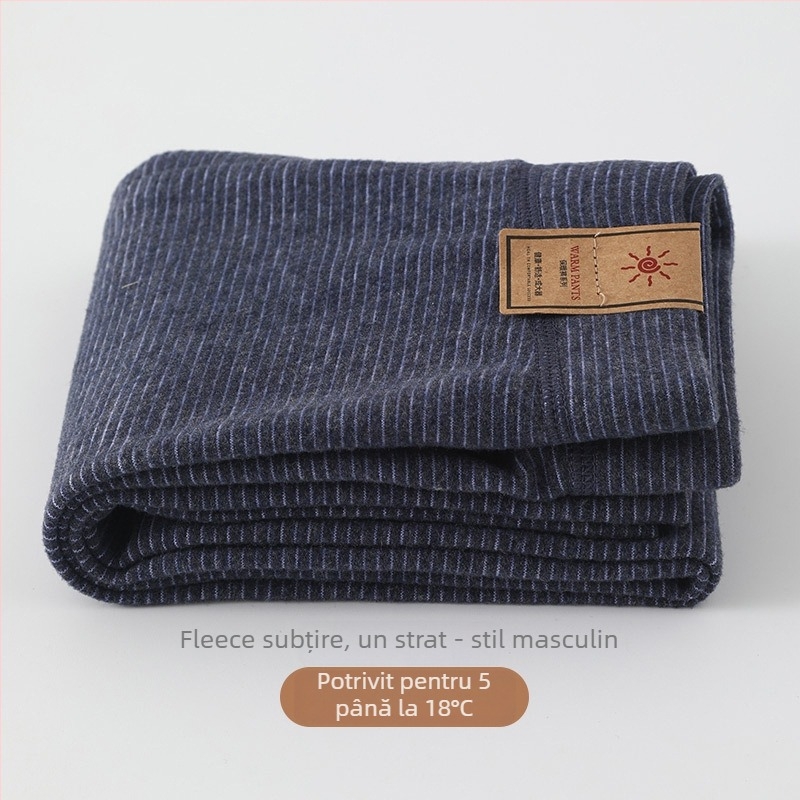 Pantaloni termici pentru copii, fleece călduros, dungate, groși, toamnă-iarnă