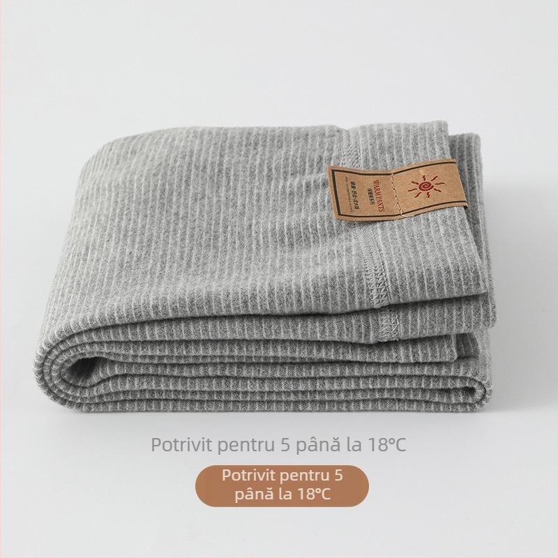 Pantaloni termici pentru copii, fleece călduros, dungate, groși, toamnă-iarnă
