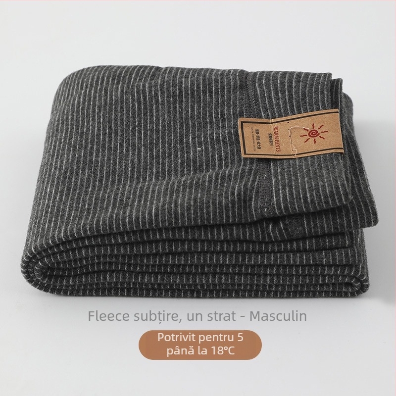 Pantaloni termici pentru copii, fleece călduros, dungate, groși, toamnă-iarnă