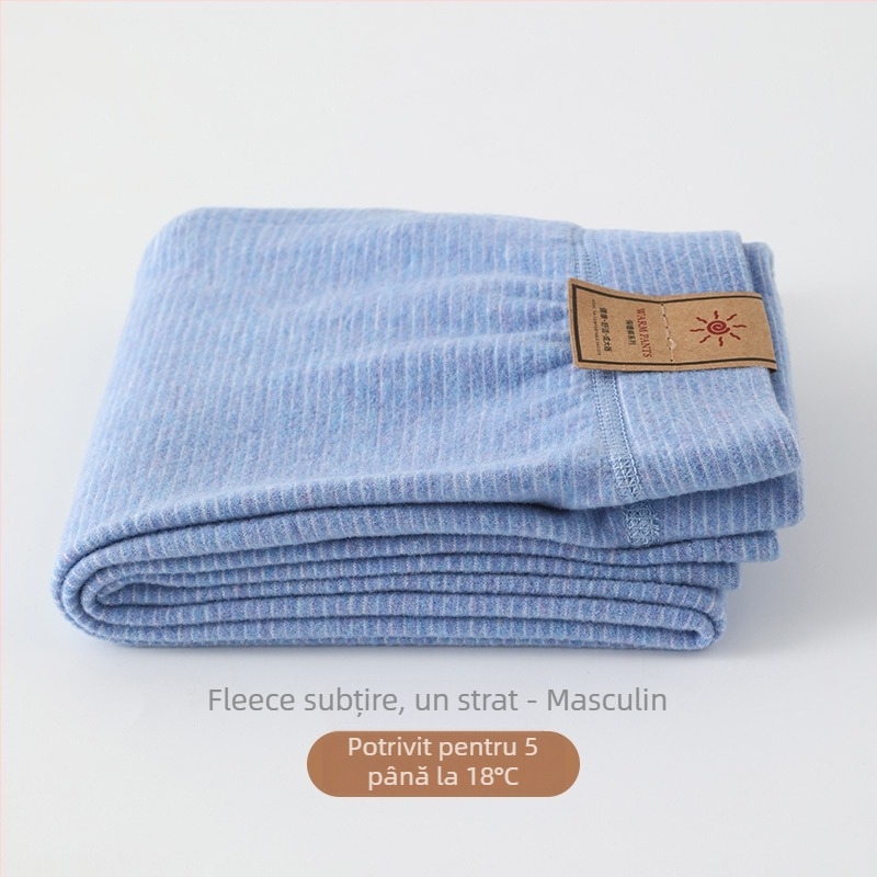 Pantaloni termici pentru copii, fleece călduros, dungate, groși, toamnă-iarnă