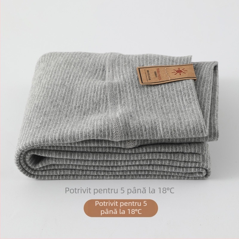 Pantaloni termici pentru copii, fleece călduros, dungate, groși, toamnă-iarnă