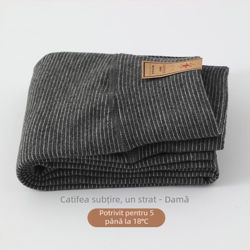 Pantaloni termici pentru copii, fleece călduros, dungate, groși, toamnă-iarnă