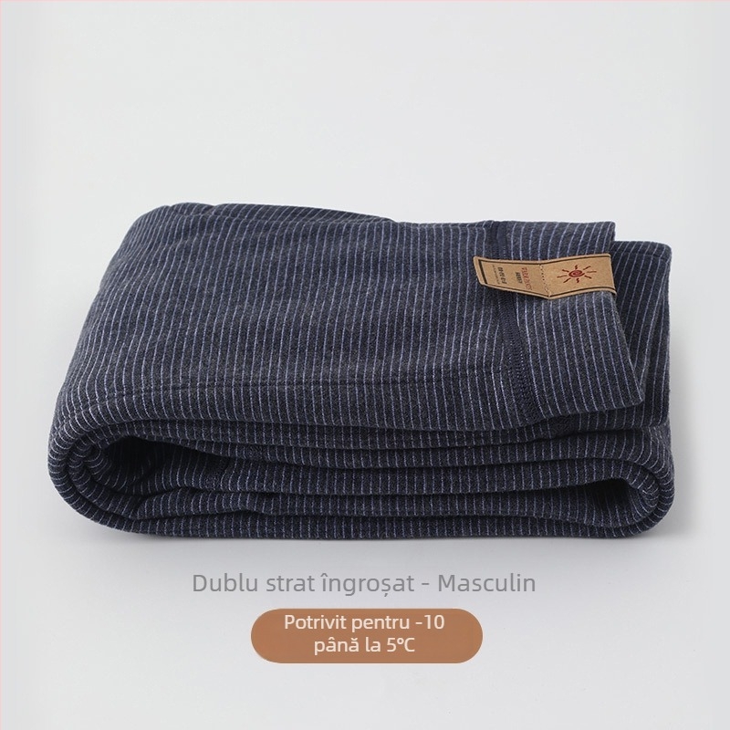 Pantaloni termici pentru copii, fleece călduros, dungate, groși, toamnă-iarnă