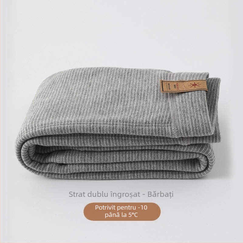 Pantaloni termici pentru copii, fleece călduros, dungate, groși, toamnă-iarnă