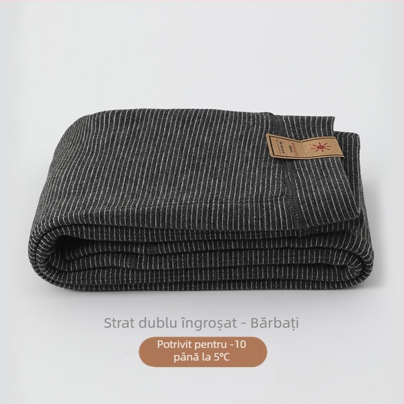 Pantaloni termici pentru copii, fleece călduros, dungate, groși, toamnă-iarnă