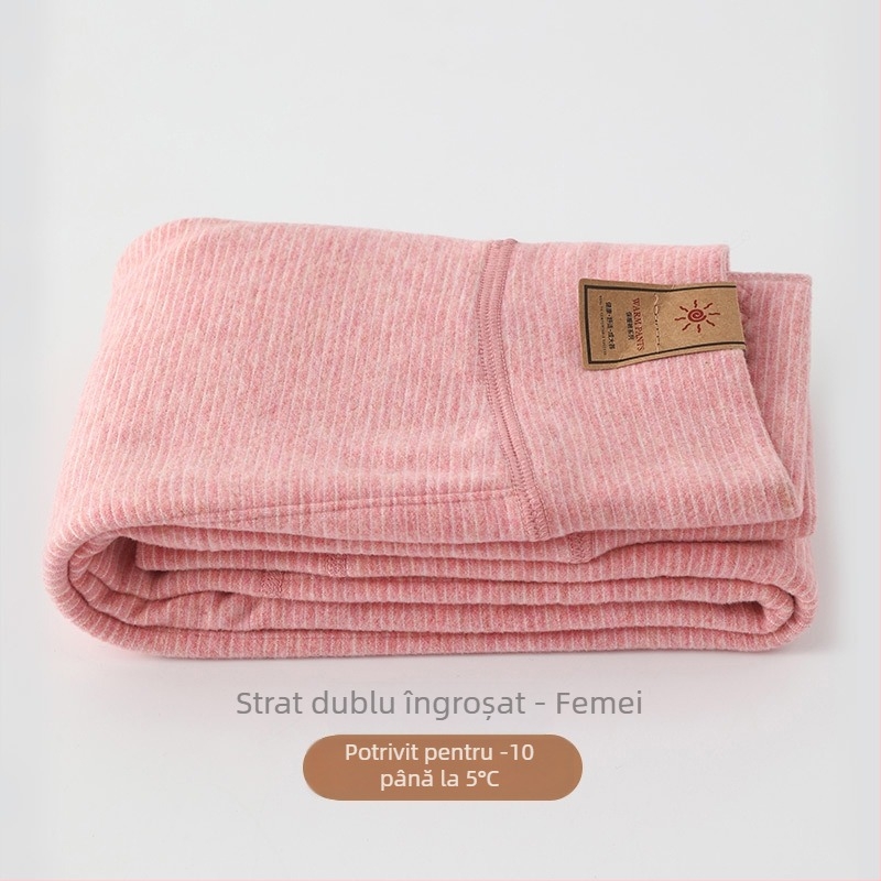 Pantaloni termici pentru copii, fleece călduros, dungate, groși, toamnă-iarnă
