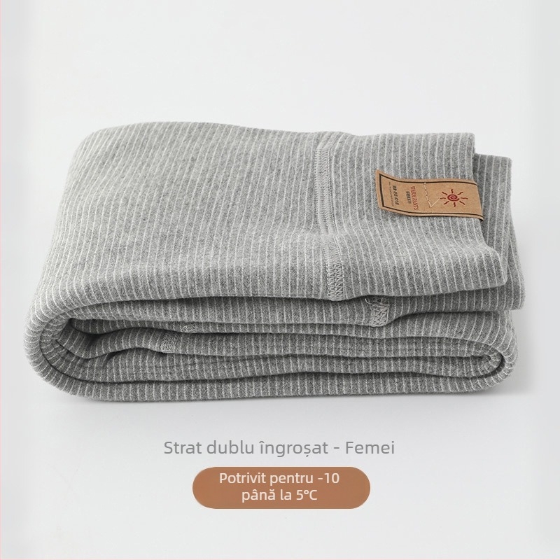 Pantaloni termici pentru copii, fleece călduros, dungate, groși, toamnă-iarnă