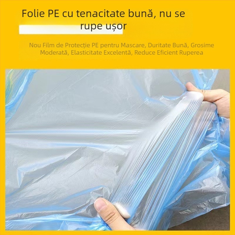 Folie de protecție pentru mascare vopsire auto, temperatură înaltă, fără urme, aderență electrostatică, fără transfer de vopsea, folie de mascare rezistentă la temperaturi