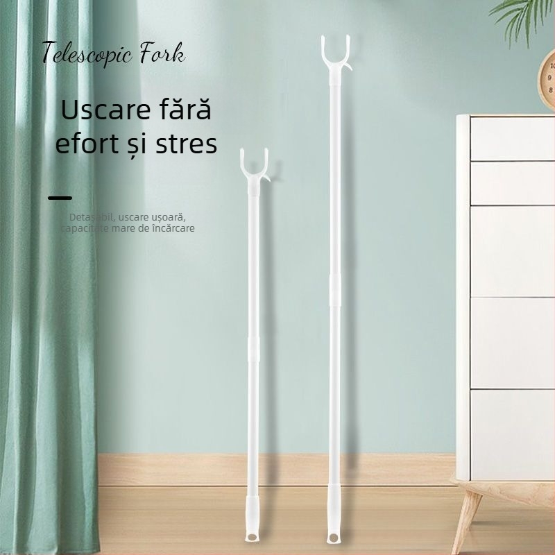 Bară de uscare a hainelor extensibilă, detașabilă, pentru balcon
