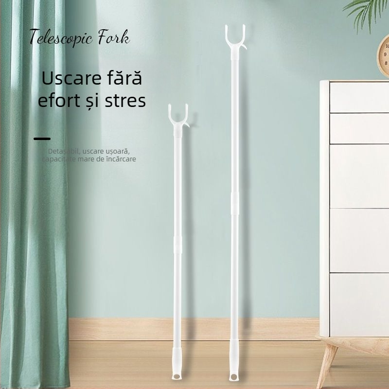 Bară de uscare a hainelor extensibilă, detașabilă, pentru balcon