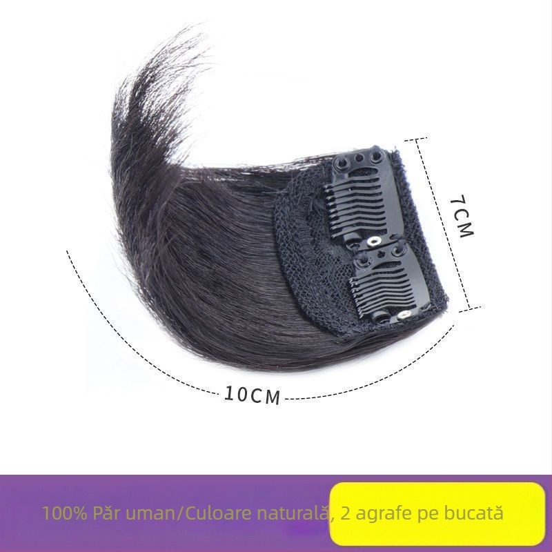 Perucă pentru bărbați cu tampon superior pentru volum suplimentar, inserție frontală unică, aspect invizibil