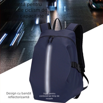 Geantă impermeabilă pentru cască, pentru ciclism și motocicletă, capacitate mare, design reflectorizant, compartiment încorporat pentru cască