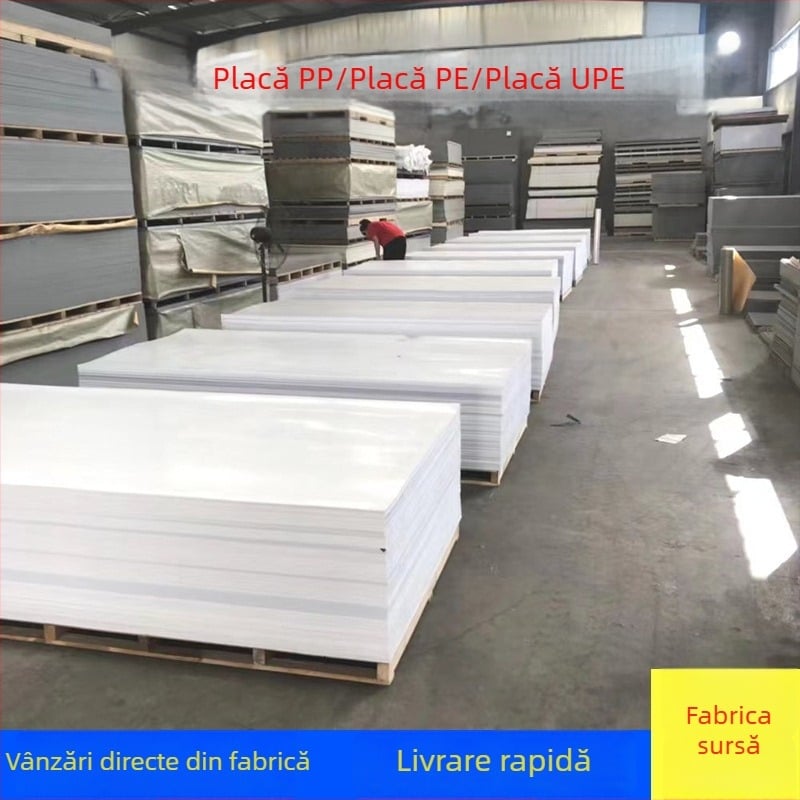 Foaie albă de polipropilenă, de clasă alimentară, pentru agricultură și sudură; placă gri PP, nylon și plăci PE pentru prelucrare