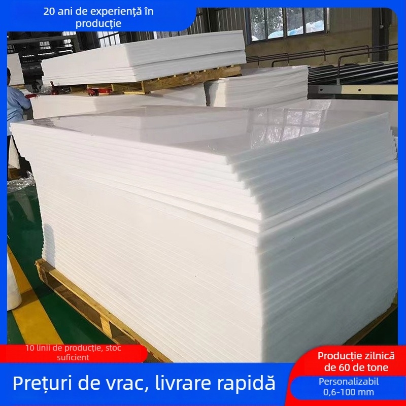 Foaie albă de polipropilenă, de clasă alimentară, pentru agricultură și sudură; placă gri PP, nylon și plăci PE pentru prelucrare