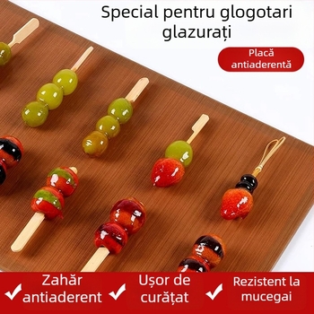Placă din lemn antiaderentă, cu două fețe, pentru bețișoare caramelizate