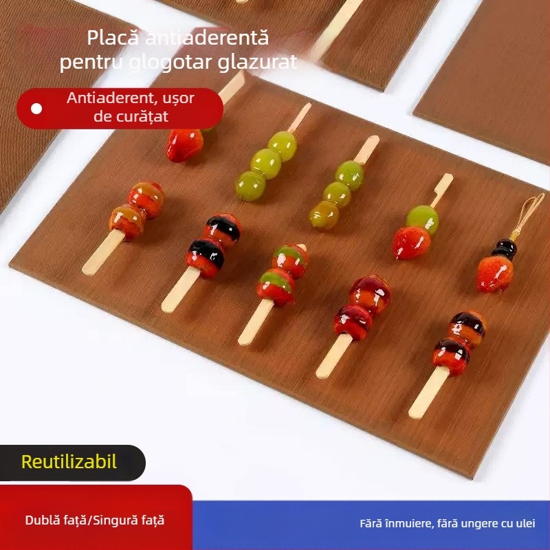 Placă din lemn antiaderentă, cu două fețe, pentru bețișoare caramelizate