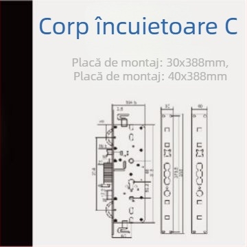 Corp de încuietoare cu etichetă de logo, sablon pentru baterie, cilindru de încuietoare, accesorii gateway și etichetă pentru placă de circuite pentru încuietoare de ușă securizată anti-furt