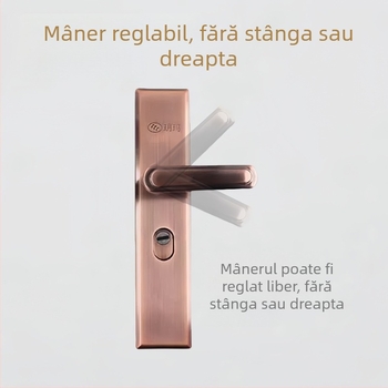 Mâner de ușă antifurt pentru uz casnic, panou îngroșat, protecție anti-efracție în două straturi, mâner de ușă reglabil și multifuncțional