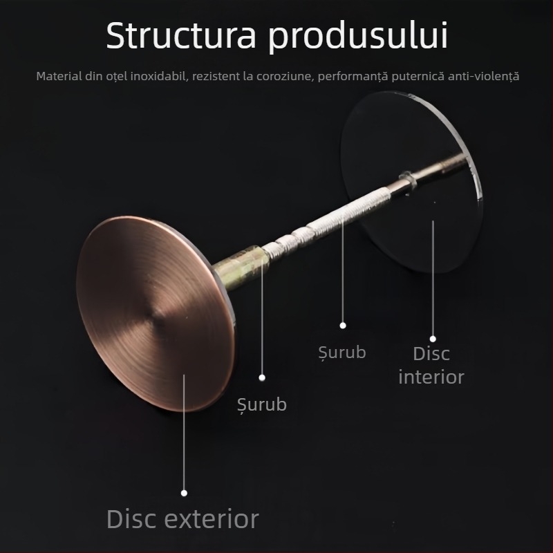 Capac reglabil pentru gaura ușii din oțel inoxidabil, capac decorativ pentru vizor