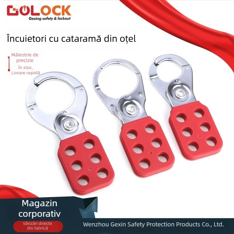 GOLOCK DK-LK Încuietoare cu cataramă de siguranță, cataramă din oțel și plastic, gestionare LOTO pentru mai mulți utilizatori