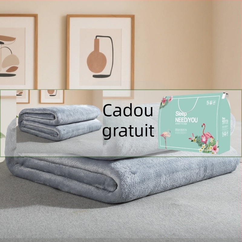 Jushuan pătură de flanel pentru canapea — toamnă/iarnă, groasă și caldă, model jacquard, culoare uni, pătură pentru odihnă la birou