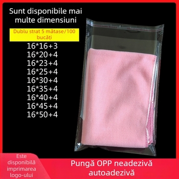 Pungă transparentă autoadezivă OPP pentru haine, 16×24 cm