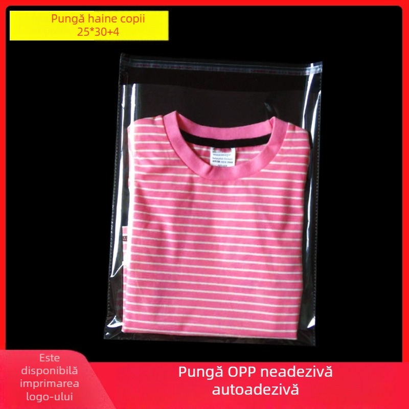 Pungă transparentă autoadezivă OPP pentru haine, 16×24 cm