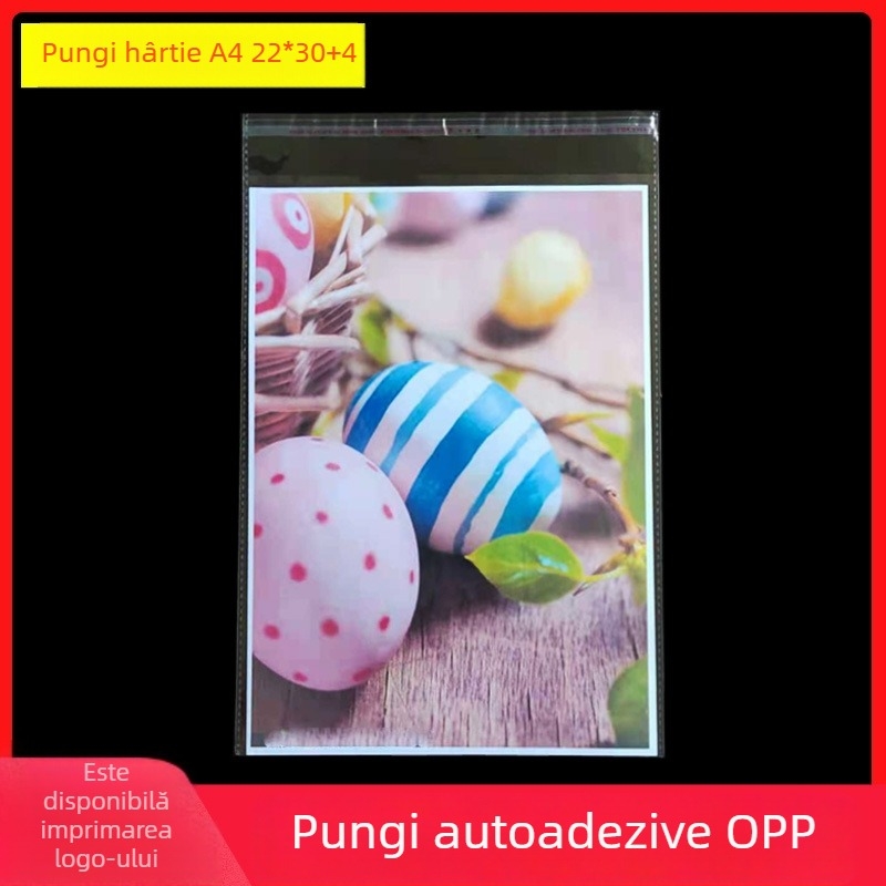 Pungă transparentă autoadezivă OPP pentru haine, 16×24 cm