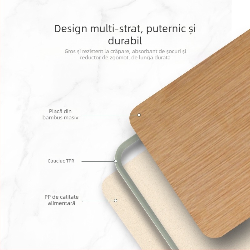 tocător din bambus, față dublă, bucătărie, dimensiune mică