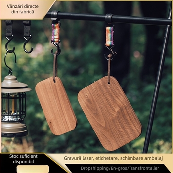 Tocător din lemn de nuc, în stil japonez, compact, cu două fețe, pentru călătorii, picnicuri și camping