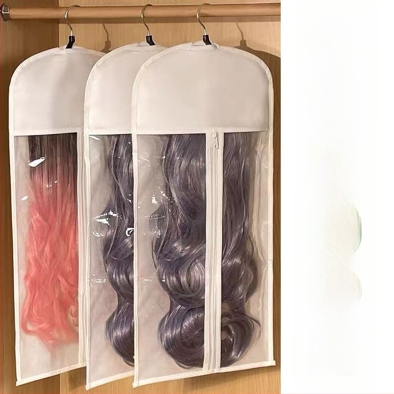 Organizator de depozitare pentru peruci cu husă de protecție la praf, portabil pentru cosplay și călătorii