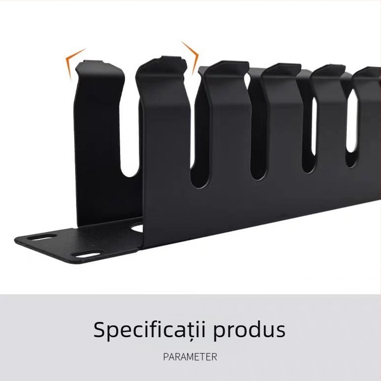 Rack metal pentru gestionarea cablurilor, 1U, 12/16/24 sloturi, robust