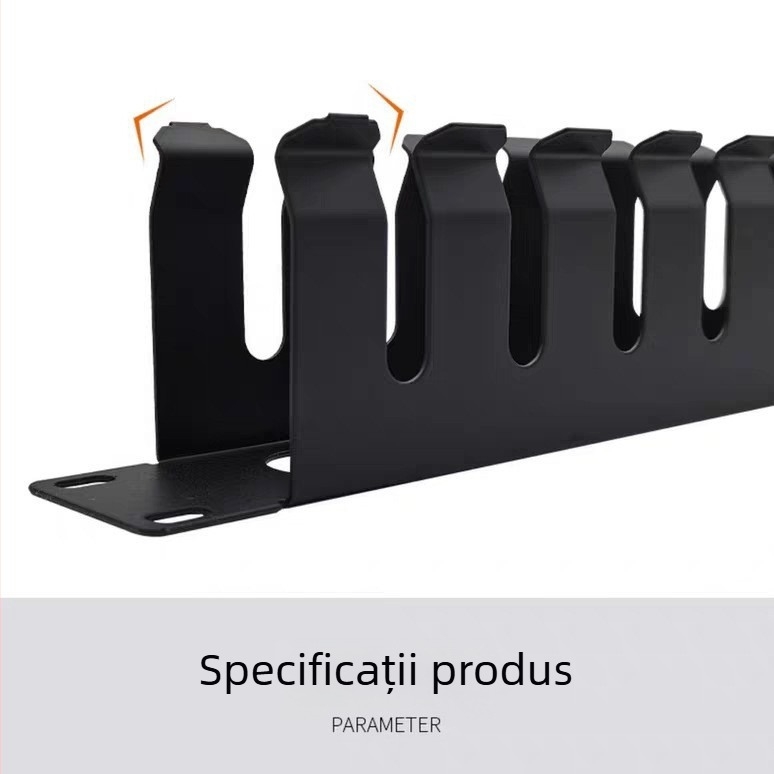 Rack metal pentru gestionarea cablurilor, 1U, 12/16/24 sloturi, robust