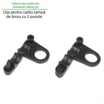 Clip de cablu pentru veioza de birou, cu mecanism de închidere, gaură Ø10 mm, pachet 500 buc