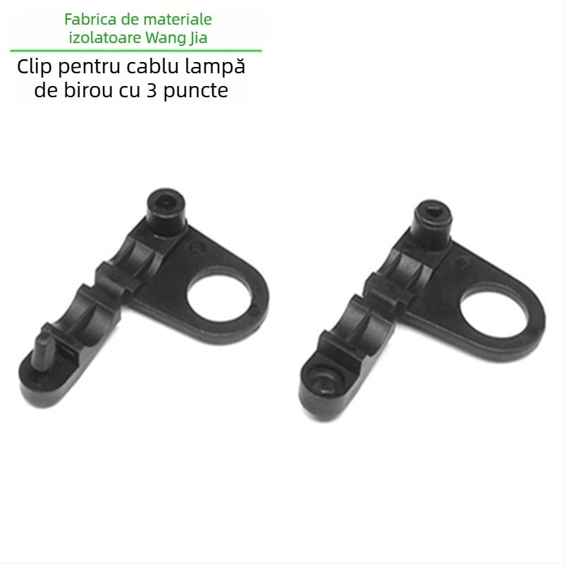 Clip de cablu pentru veioza de birou, cu mecanism de închidere, gaură Ø10 mm, pachet 500 buc