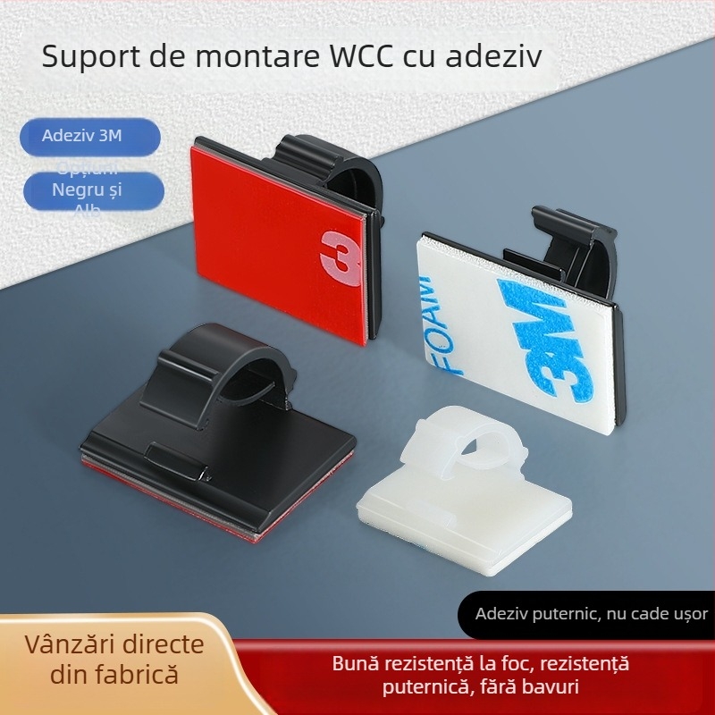 Cleme autoadezive pentru cabluri WCC-1/WCC-2, prinderi pentru cabluri auto cu adeziv 3M