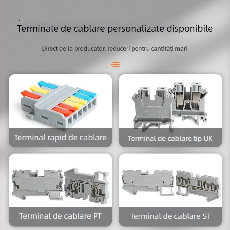 Cutie de legături impermeabilă pentru exterior, din plastic, cu borne, cablu sigilat, 1 intrare 2 ieșiri, rezistentă la ploi