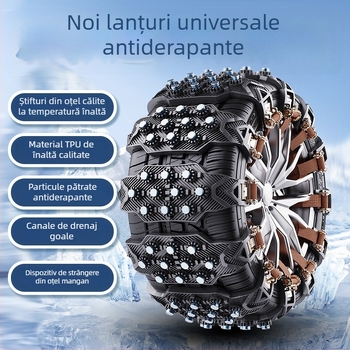 Lanțuri antiderapante din cauciuc universale pentru anvelopele auto și SUV