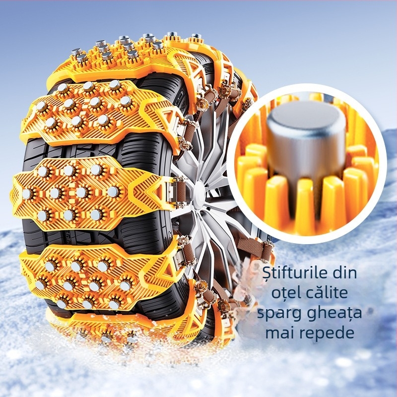 Lanțuri antiderapante din cauciuc universale pentru anvelopele auto și SUV