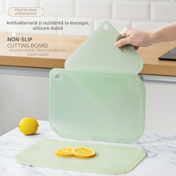 Tocător din plastic, cu două fețe, antibacterian și rezistent la mucegai, placă de pregătire a alimentelor