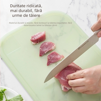 Tocător din plastic, cu două fețe, antibacterian și rezistent la mucegai, placă de pregătire a alimentelor