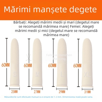 Protecții pentru degete din latex albe cu puncte antiderapante, pentru profesori, numărarea banilor, răsfoirea paginilor și imprimare; capace groase, durabile din cauciuc