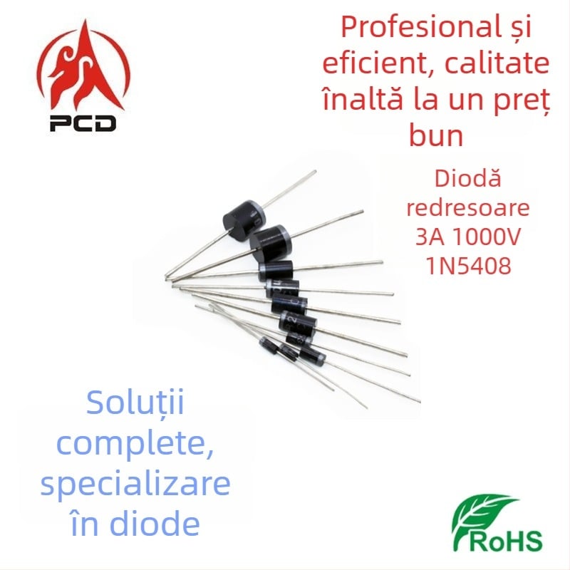 MIC 1N5408 diodă redresoare, înfășurată pe bandă, componente electronice, tensiune înaltă