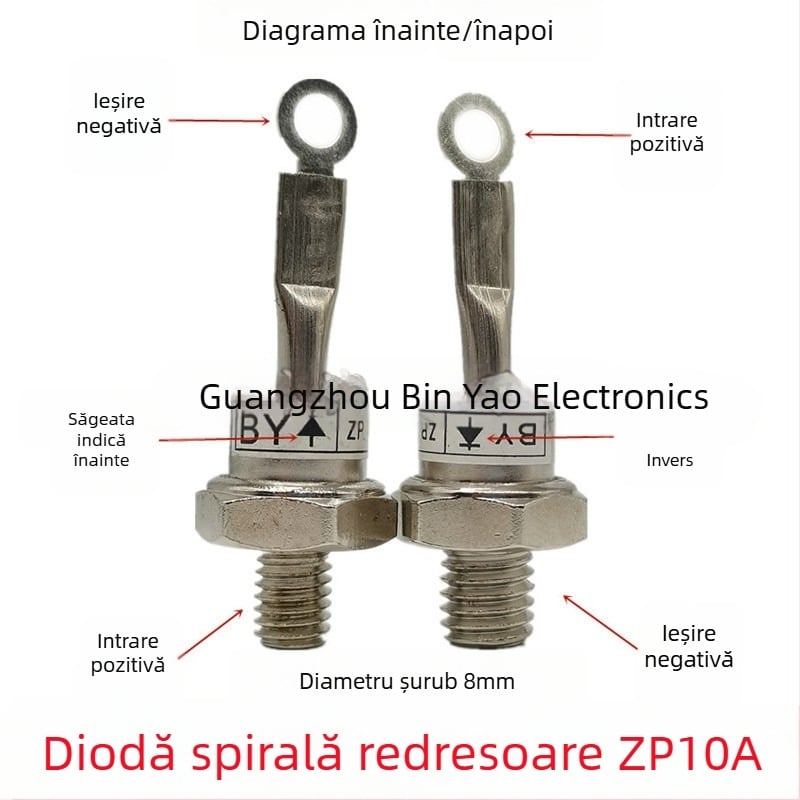 ZP10A 2CZ10A 1000–1200 V diodă redresoare spirală, siliciu