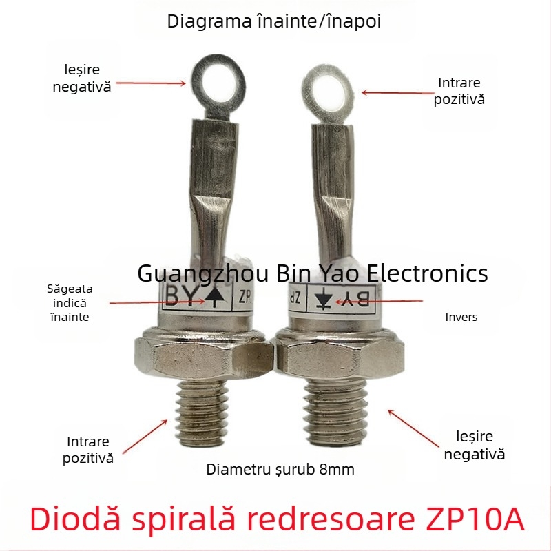 ZP10A 2CZ10A 1000–1200 V diodă redresoare spirală, siliciu