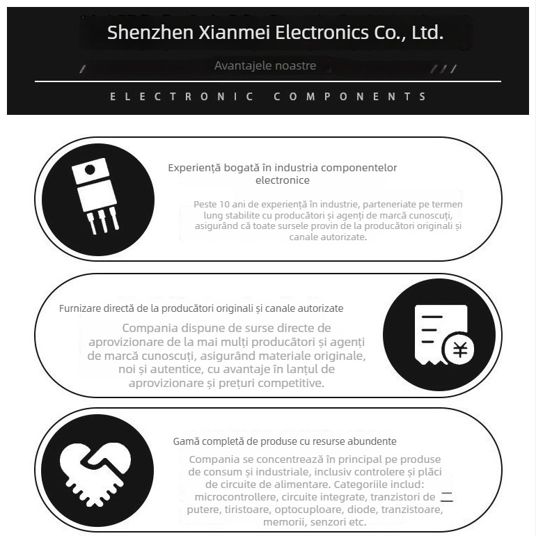Catalog de componente electronice cu tabel BOM pentru IC-uri și circuite integrate