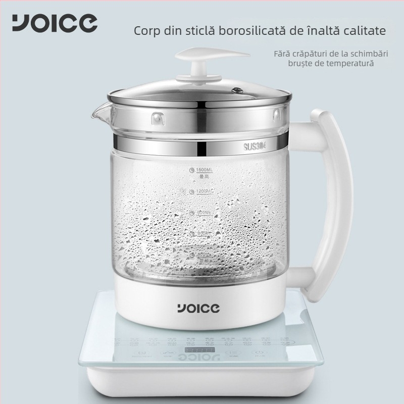 Ceainic din sticlă pentru sănătate, multifuncțional, cu funcție de fierbere și infuzare ceai, 1–1,5 L, model Y-YSH3